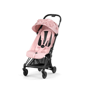 Coche de Paseo Cöya FE Simply Flowers Pink - Cybex Platinium - Mini Nuts - Expertos en sillas de auto y coches de paseo para bebés