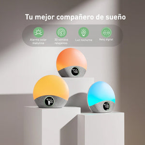 Ruido blanco y alarma con luz de amanecer - MOMCOZY - Mini Nuts - Expertos en sillas de auto y coches de paseo