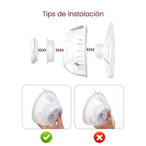 Set completo de repuesto para recolección extractor de leche materna Serie V - MOMCOZY - Mini Nuts - Expertos en sillas de auto y coches de paseo para bebés