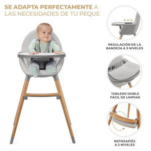 Silla de comer 2 en 1 Fini 2 - KinderKraft - Mini Nuts - Expertos en sillas de auto y coches de paseo