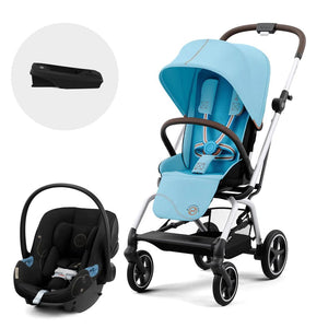 Travel System Eezy S Twist Plus 2 + Aton G + Base - Cybex Gold - Mini Nuts - Expertos en sillas de auto y coches de paseo