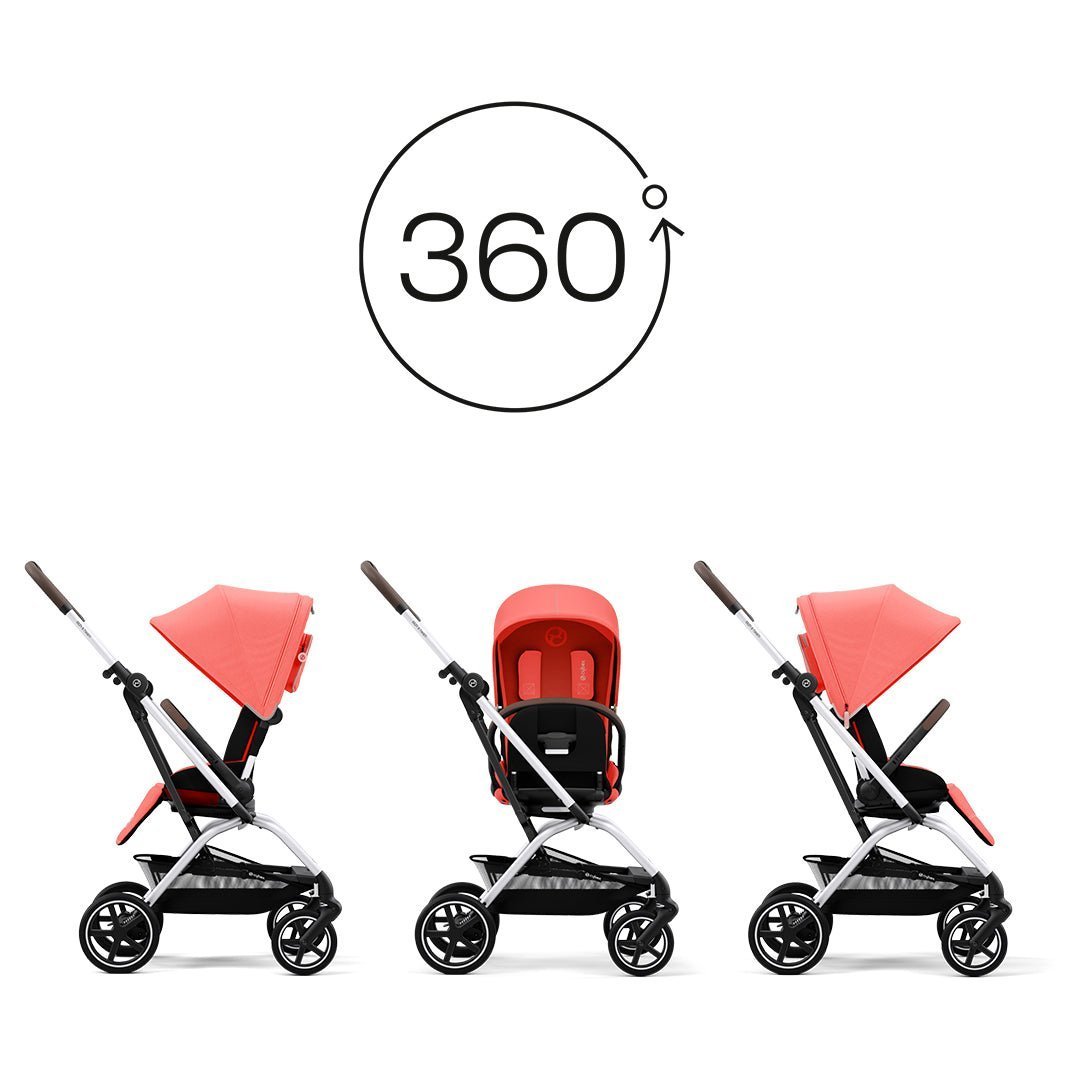 Travel System Eezy S Twist Plus 2 + Aton G Swivel + Base - Cybex Gold-MiniNuts expertos en coches y sillas de auto para bebé