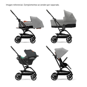 Travel System Eezy S Twist Plus 2 + Aton G Swivel + Base - Cybex Gold - Mini Nuts - Expertos en sillas de auto y coches de paseo