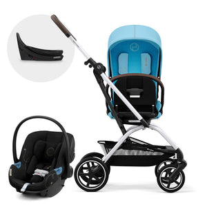 Travel System Eezy S Twist Plus 2 - Cybex Gold - Mini Nuts - Expertos en sillas de auto y coches de paseo