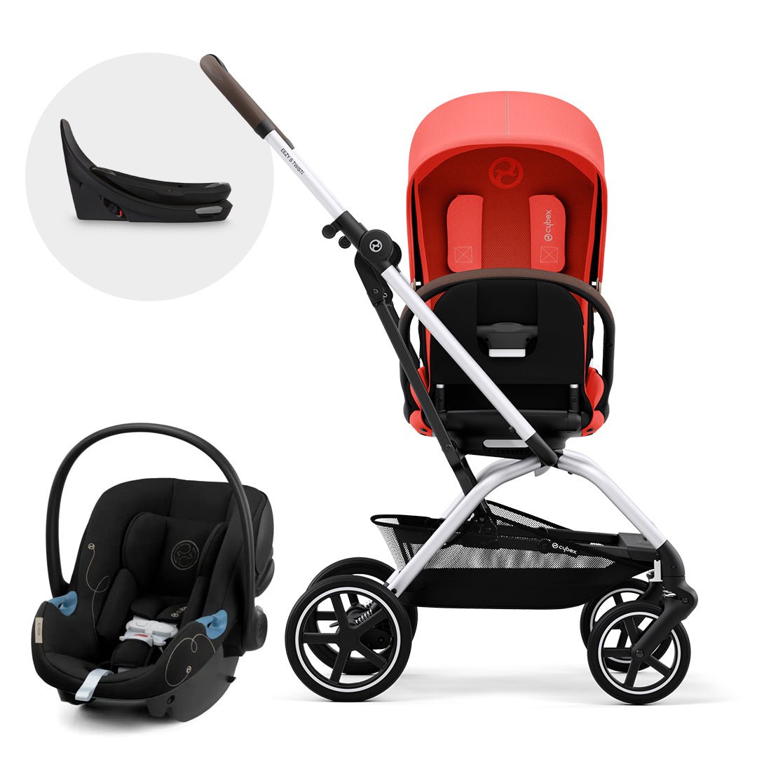 Travel System Eezy S Twist Plus 2 - Cybex Gold - Mini Nuts - Expertos en sillas de auto y coches de paseo