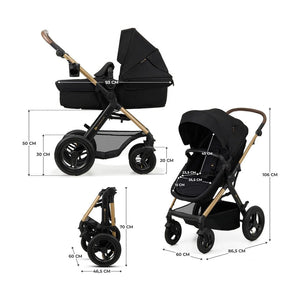 Travel System Moov 2 Air XL 3 en 1 + Base Isofix Mink FX - KinderKraft - Mini Nuts - Expertos en sillas de auto y coches de paseo