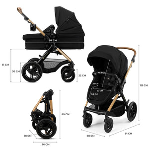 Travel System Moov 2 XL 3 en 1 - KinderKraft - Mini Nuts - Expertos en sillas de auto y coches de paseo