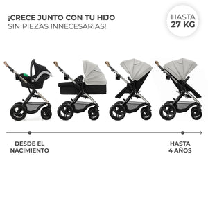 Travel System Moov 2 XL 3 en 1 - KinderKraft - Mini Nuts - Expertos en sillas de auto y coches de paseo