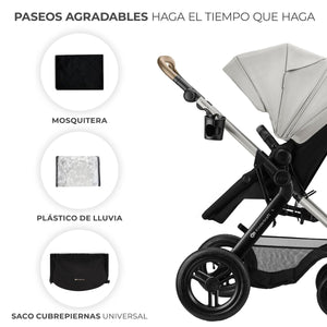 Travel System Moov 2 XL 3 en 1 - KinderKraft - Mini Nuts - Expertos en sillas de auto y coches de paseo