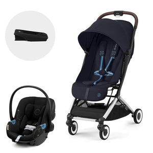 Travel System Orfeo + Aton G + Base - Cybex Gold - Mini Nuts - Expertos en sillas de auto y coches de paseo