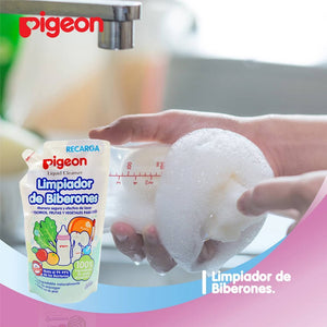 Liquido limpiador de mamaderas Pigeon 650 ml Recarga - Pigeon-MiniNuts